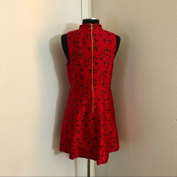 Kensie Red and Black Beautiful Beginnings Dress. - Picture 5 of 6